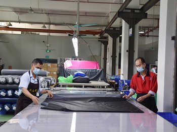 Cutting area of cutting bed wor